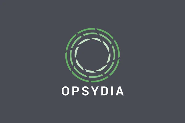 Opsydia logo with client testimonial